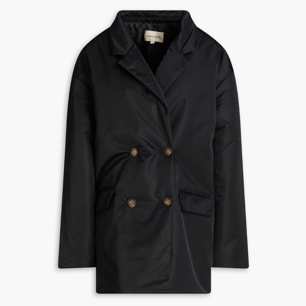 Loulou Studio Loulou de Saison Padded Nylon Shell Jacket Blazer in Black Size XS